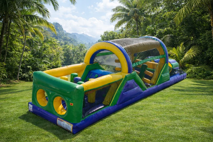 42ft Lime Green Obstacle Course Challenge