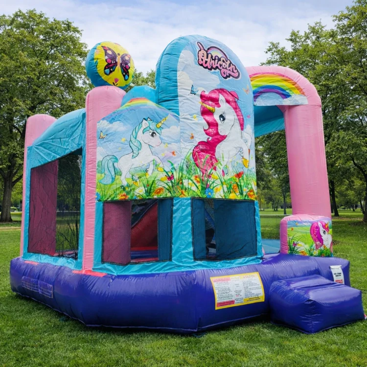 4-1 Backyard Unicorn Slide Combo