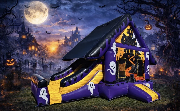 3-1 Spooky House Inflatable Combo Slide