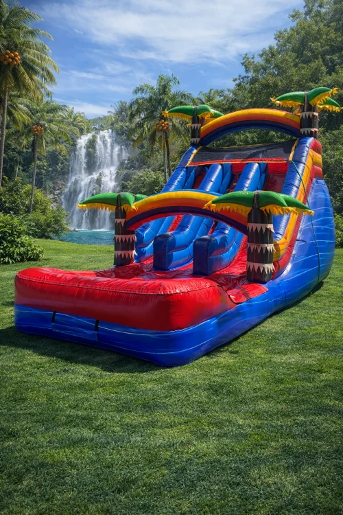 17ft Dual Lane Blue Marble Waterslide 13x28
