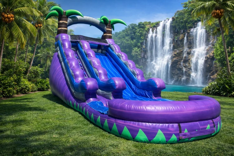 17ft Purple Marble Waterslide 13x28