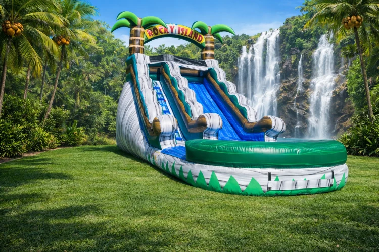 17ft Gray Marble Water Slide 13x28