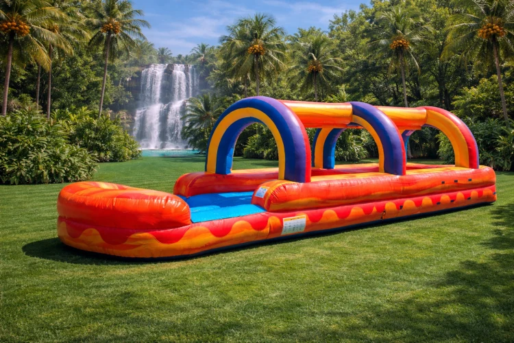 28ft Orange Marble Slip N Slide