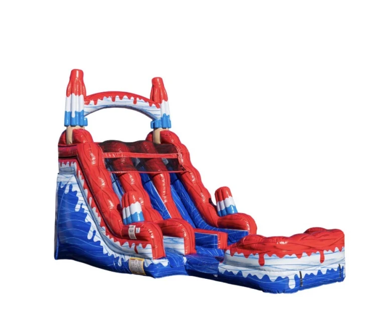 17ft Dual Lane Popsicle Waterslide