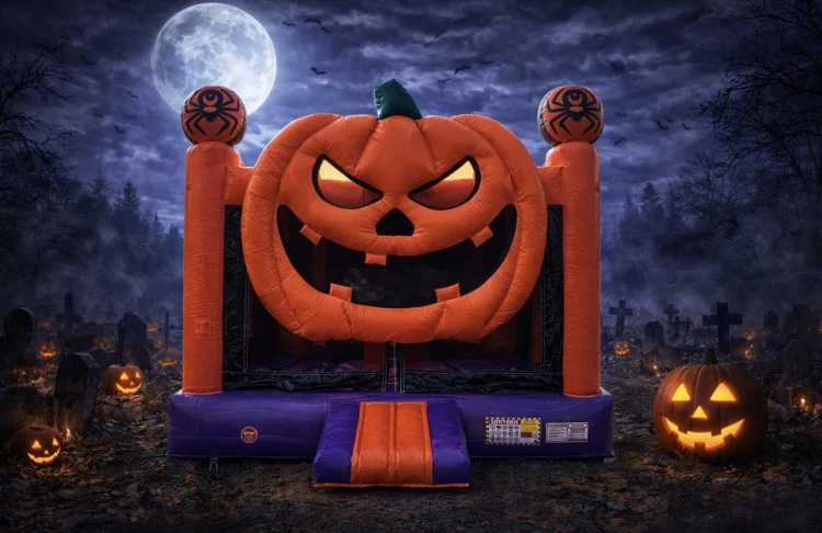 Pumpkin Bounce House Orange Size 14x14
