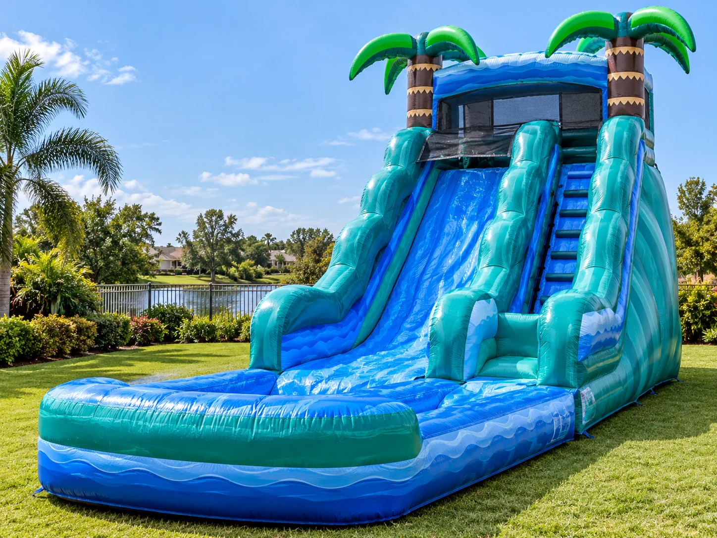 Illustrative tropical water slide